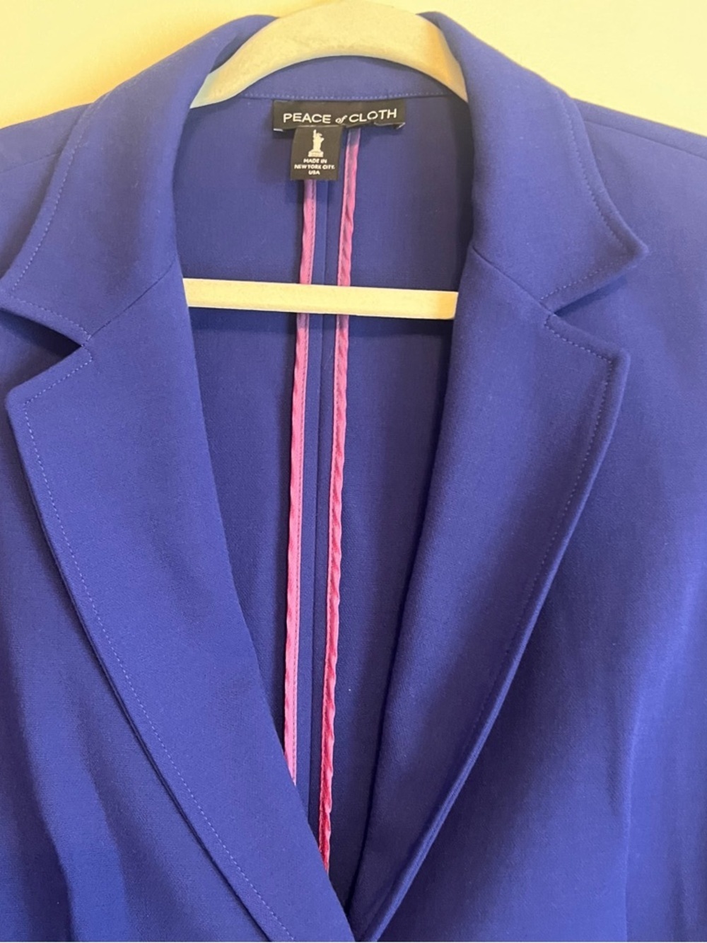 Peace of Cloth New York Cobalt Blue Single-Button Blazer - Picture 5 of 11